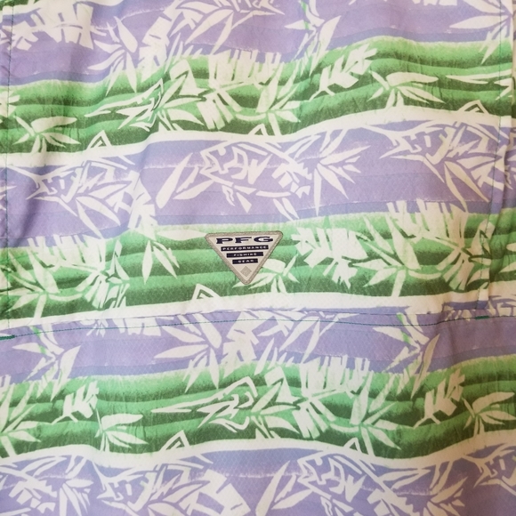 Columbia Super Slack Tide PFG Button Down Camp Fishing Shirt - Picture 7 of 12